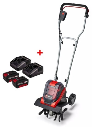 Набір культиватор акумуляторний Einhell GE-CR 30 Li - Solo + 2 зарядні пристрої і 2 акумулятора 18V 4,0 Ah (3431200,4512042-2 шт.) Набір культиватор акумуляторний Einhell GE-CR 30 Li - Solo + 2 зарядні пристрої і 2 акумулятора 18V 4,0 Ah (3431200,4512042-2 шт.)