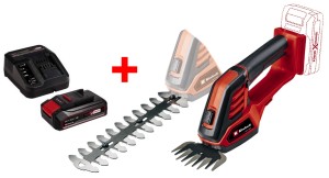 Акція! Набір Ножиці акумуляторні Einhell GE-CG 18/100 Li - Solo + зарядний пристрій і акумулятор 18V 2,5 Ah (3410313K) Акція! Набір Ножиці акумуляторні Einhell GE-CG 18/100 Li - Solo + зарядний пристрій і акумулятор 18V 2,5 Ah (3410313K)